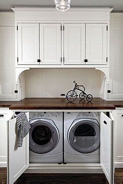 Previous photo in the gallery is laundry room love doors hide washer dryer. Dressed up Laundry, in the Hall | Laundry in kitchen ...