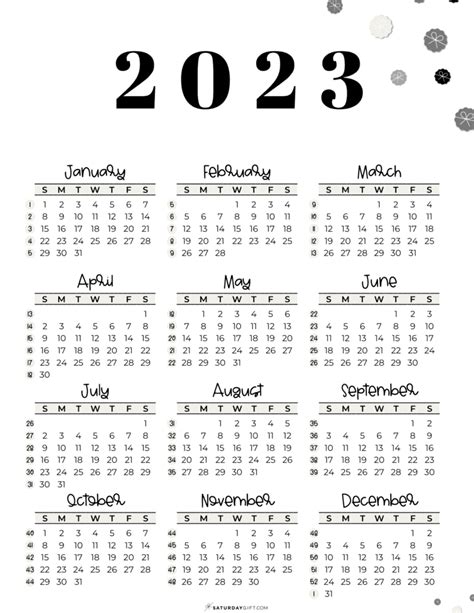 Calendar 2023 With Week Numbers Printable Form Templates And Letter