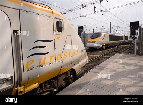 Eurostar Locomotive Trains At Bruxelles Midi Station Brussels Belgium