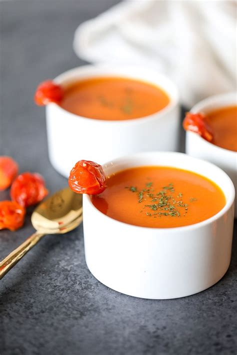 Cherry Tomato And Carrot Soup Recipe Tomato Carrot Soup Carrot Soup Cherry Tomatoes