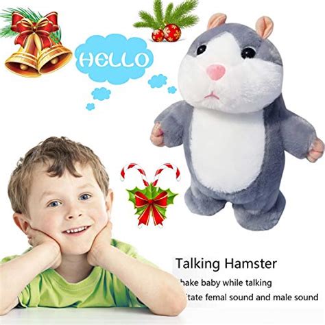 Upgrade Version Talking Hamster Mouse Toy Repeats What You Say And