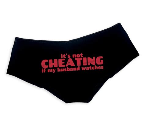 Its Not Cheating If My Husband Watches Panties Hotwife Cuckold Etsy