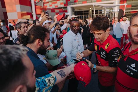 Photos Charles Leclerc And Carlos Sainz Meet Fans At Ferrari World Abu