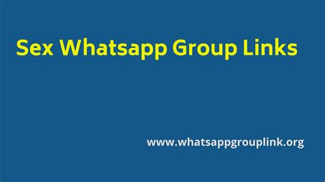 whatsapp sex group invite link telegraph