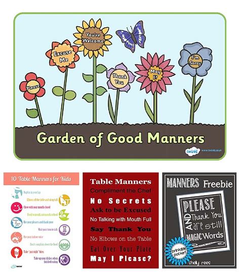 Good Manners Chart Printables