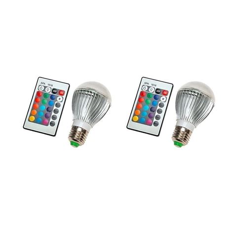 Led Color Changing Light Bulb With Remote Control Multi 2pk Walmart