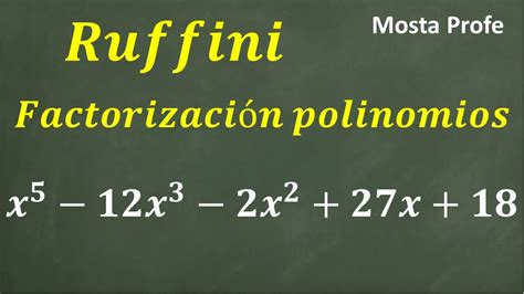 Como Factorizar Polinomios Con Regla M Todo De Ruffini Factorizaci N Por Ruffini Polinomio Grado