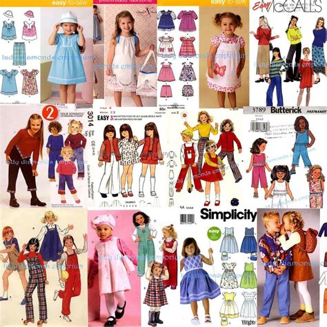 Choice Of 30 Childrens Sewing Patterns Boys Girls Toddlers Etsy