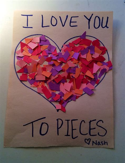 I Love You To Pieces Teaching Art Love You To Pieces Preschool Art