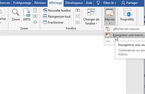 Tutoriel Word Créer Et Exécuter Une Macro Tutoriel Word