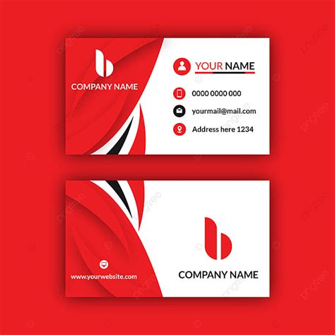 Red Business Card Design Template Download On Pngtree