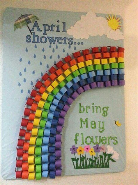 Arco Feito Com Papel Cartão Colorido Spring Bulletin Boards Preschool