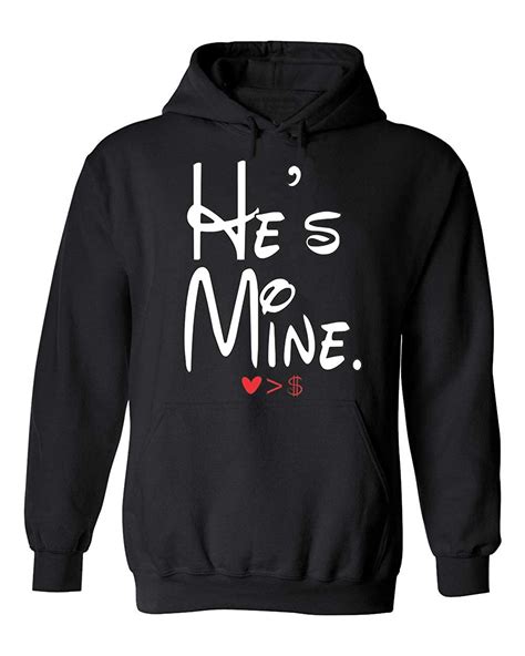 She S Mine Heart Valentines Day Lovely Couple Unisex Pullover Hooded