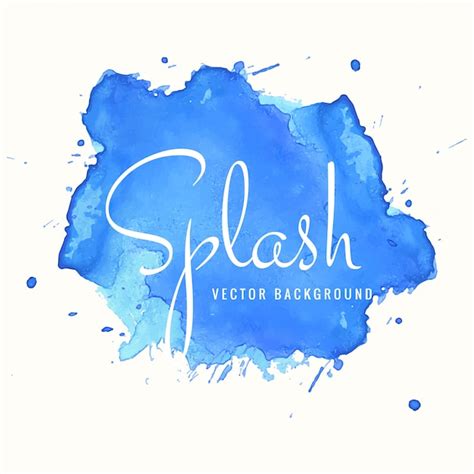 Premium Vector Blue Watercolor Splash Design Background