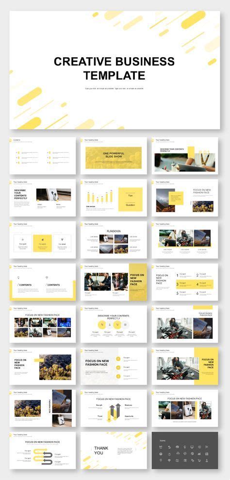 Minimal Classic Yellow Presentation Template Original And High