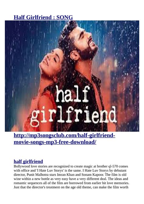 Half Girlfriend Half Girlfriend Movie Songs
