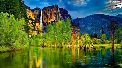 Spring Waterfall Wallpapers Wallpaper Cave