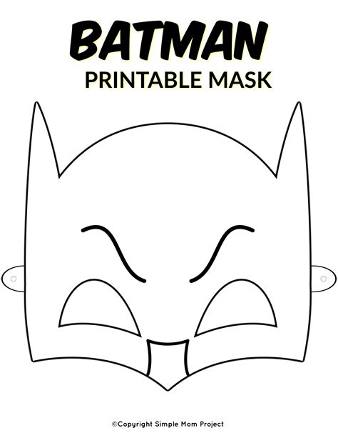 Batman Mask Coloring Pages Sketch Coloring Page