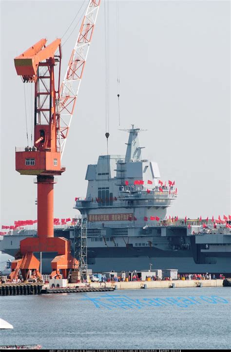 Fist Chinese Built Type 001a Aircraft Carrier Launched Chinese