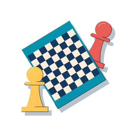Chess Board Game Isolated Vector Illustration 18810971 Vector Art At