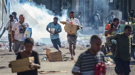 Shops Attacked Riots Erupted In Papua New Guinea As Police Strike Over