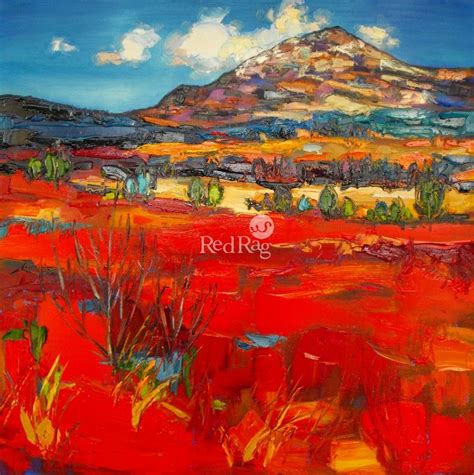 Judith Bridgland Red Moorland Glen Lochy Scottish Painting