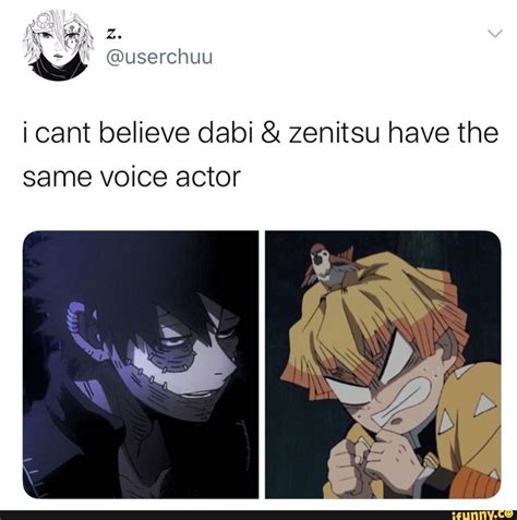 I Cant Believe Dabi And Zenitsu Have The Same Voice Actor Ifunny