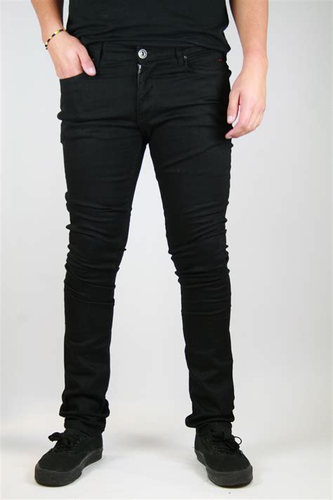 New Mens Skinny Stretch Denim Jeans Slim Fit In Black Indigo Washes
