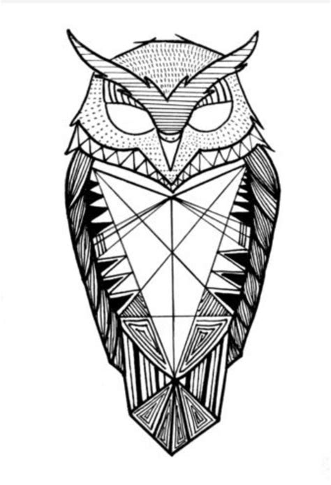 Pin By Elizabeth Meadows On Mason In 2020 Geometric Owl Owl Tattoo