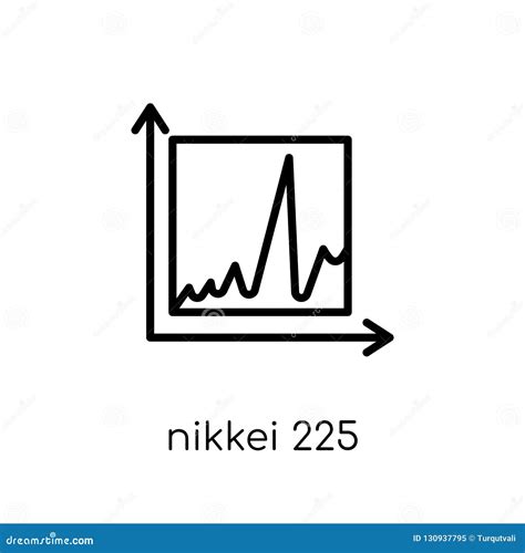 Nikkei 225 Icon Trendy Flat Vector Nikkei 225 Icon On White Background