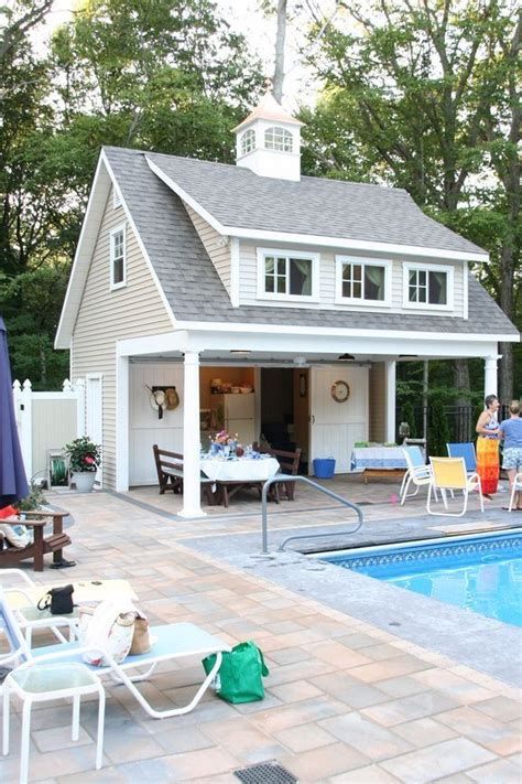 Classic Cottage Colonial Pool House Design Pool House Designs Pool
