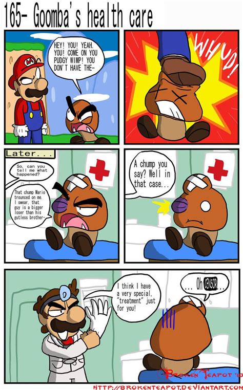 Goombas Health Care By Brokenteapot On Deviantart Nintendo Mario