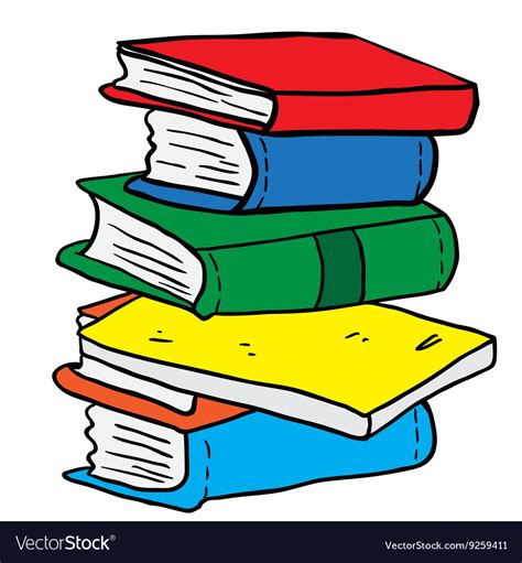 Pile Books Royalty Free Vector Image Vectorstock