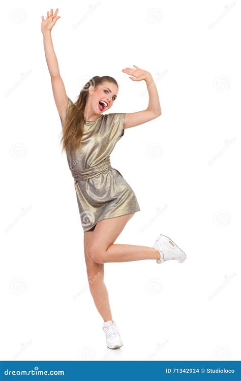 Crazy Girl Dancer Stock Photo Image Of Cutout Laughing 71342924