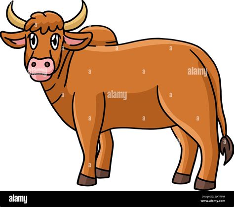 Ox Animal Cartoon Colored Clipart Illustration Stock Vector Image And Art