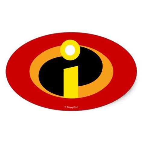 The Incredibles Logo Oval Sticker Incredibles Logo The
