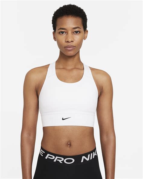 Nike Swoosh Womens Medium Support 1 Piece Padded Longline Sports Bra