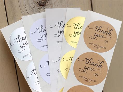 Thank You Stickers Wedding Favor Thank You Stickers Shower