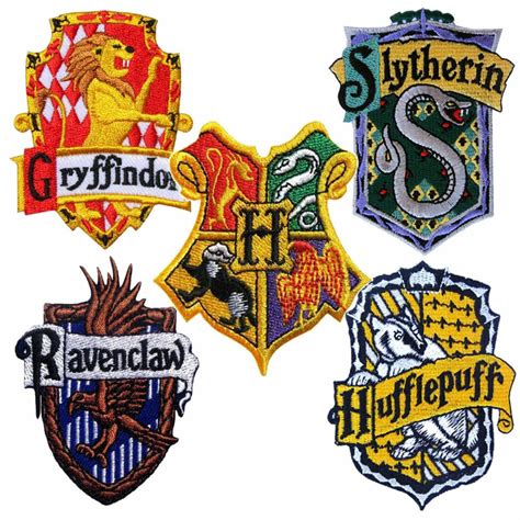 Harry Potter Patch House Badge Crest Embroidered Iron Sew On Hogwarts