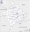 Kosovo free map, free blank map, free outline map, free base map ...