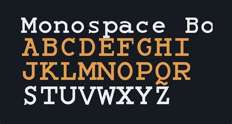 Monospace Bold Free Font What Font Is