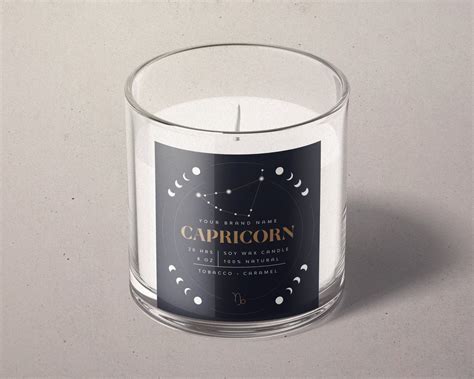 Astrology Candle Label Zodiac Labels Birth Date Candle Diy Etsy