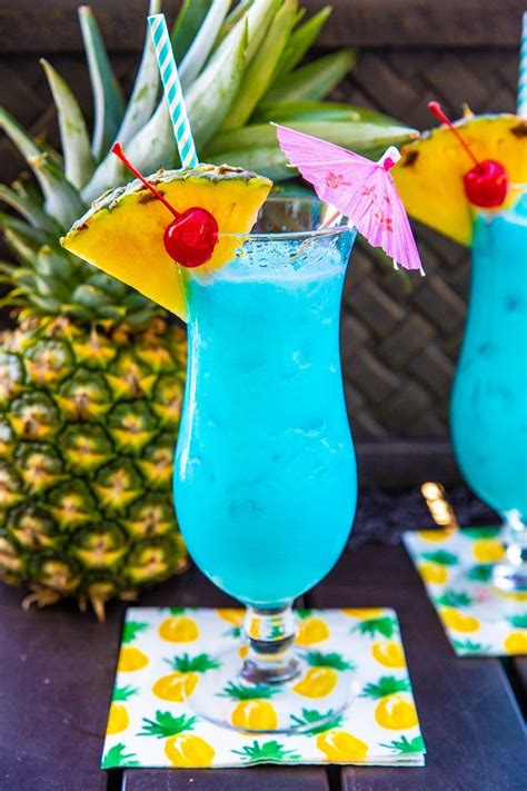 The Blue Hawaiian Cocktail Hawaiian Cocktails Hawaiian Drinks Blue