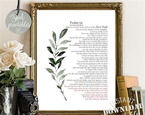 PSALM He Who Dwells In The Secret Place Bible Verse Etsy