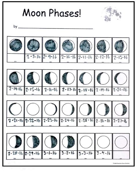 Free Moon Phase Tracking Printable Moon Phase Calendar Moon