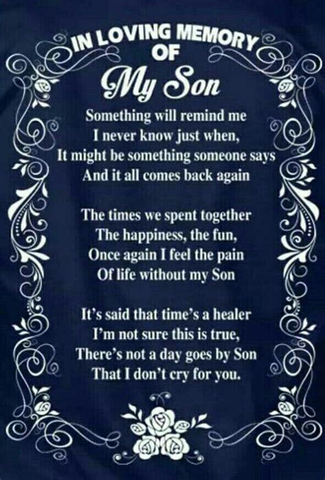 ~in Loving Memory Of My Son~ Missing My Son Grief
