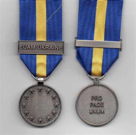 Eu Esdp Medal With Claspeuam Ukraine Service Commemoratives