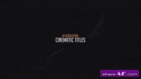 4k Cinematic Titles After Effects Template Motion Array Adobe
