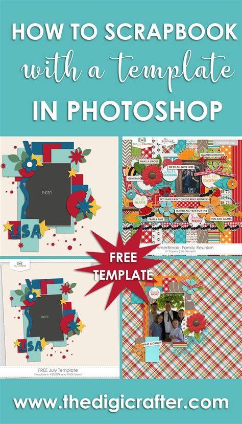 How To Digital Scrapbook With A Template In Photoshop The Digicrafter