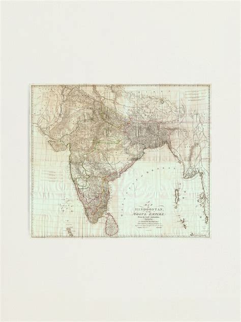 Map Of India By James Rennell 1788 Photographic Print By Allhistory